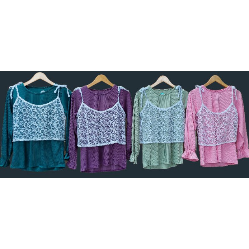 Atasan mizzle plisket rompi rajut