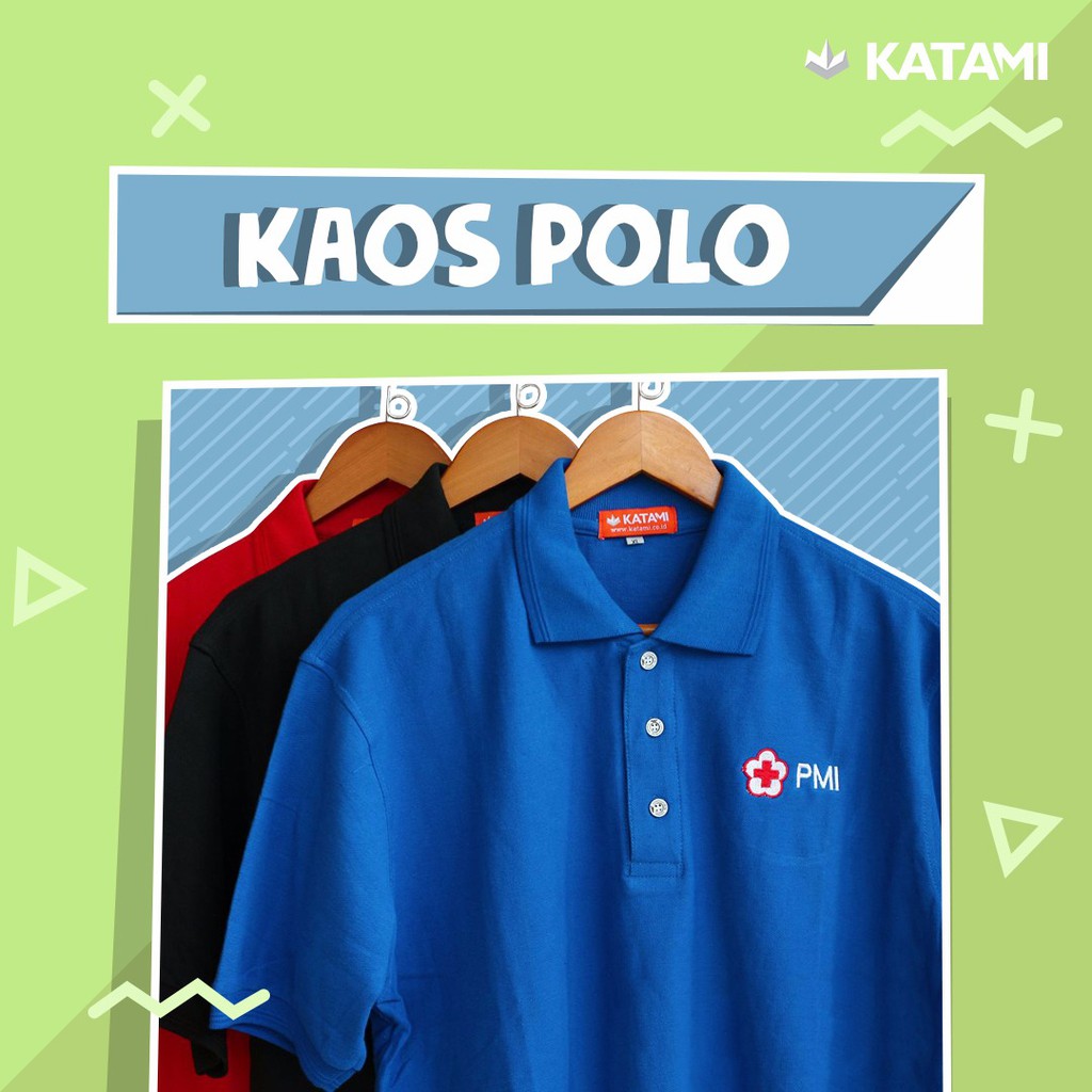 KAOS POLO MERAH PMI UK. MMI