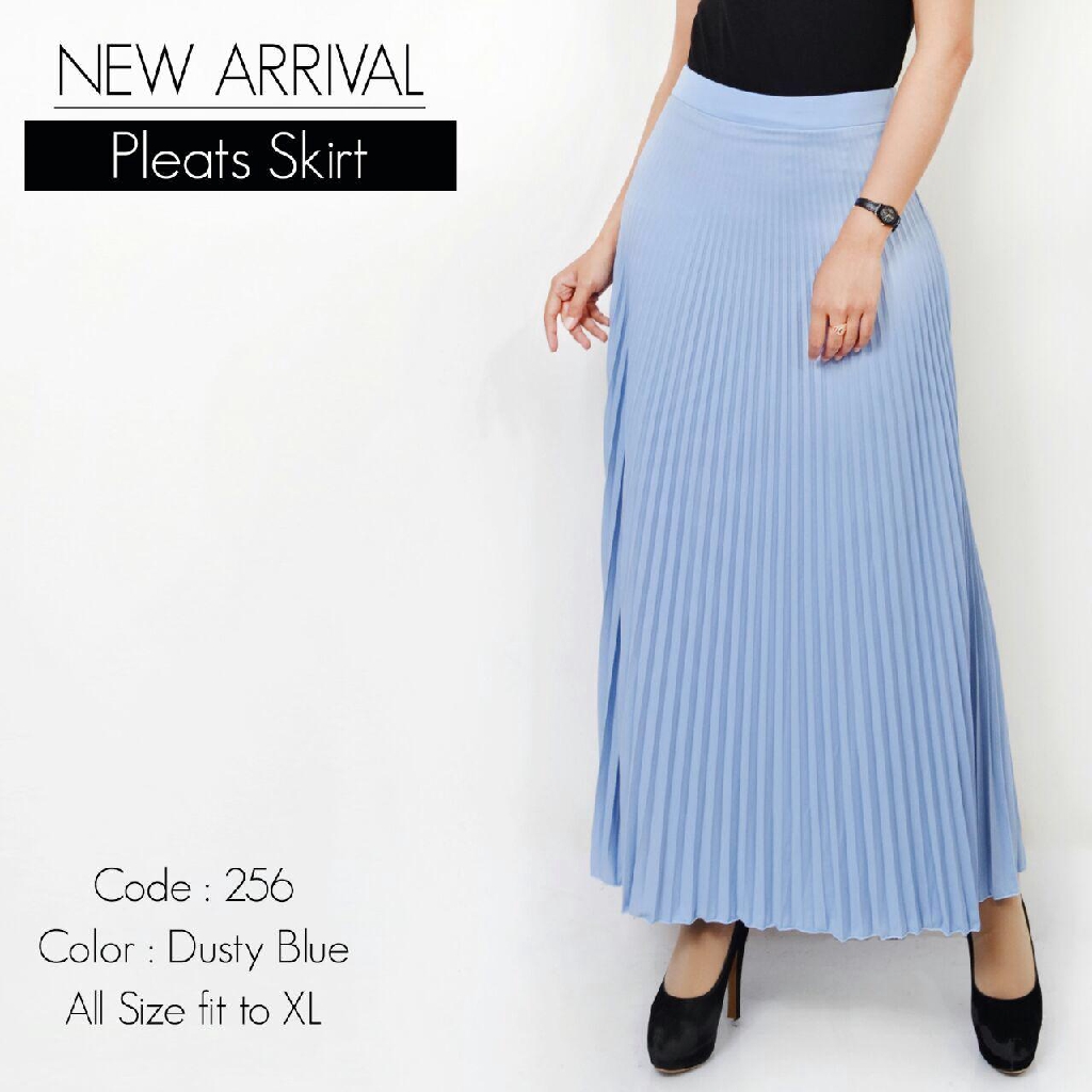 Rok Plisket Pleated Long Skirt - BAHAN PREMIUM