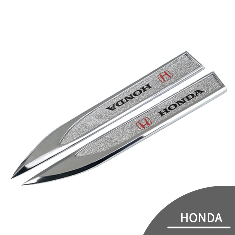 2pcs Stiker Logo HONDA City Jazz C70 Civic Fc CRV Accord BRV HRV Bahan Metal Aksen Berlian Imitasi