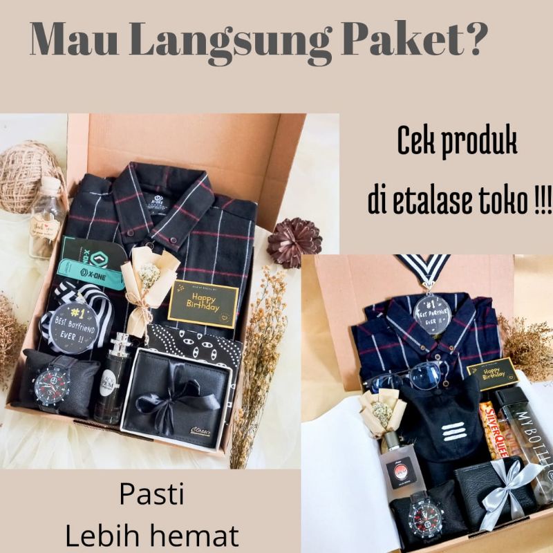 SPECIAL GIFT BOX HAMPERS COWOK PRASMANAN / Hampers kado ulang tahun cowok / Hampers Flanel / Kado wisuda / Hampers lebaran /Hampers custom / Gift Box Cowok Hits / Kado cowok murah / Kemeja flanel / Hampers Kemeja flanel cowok