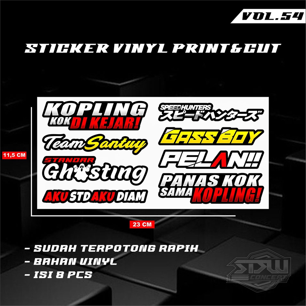 Sticker Print Racing / Stiker racing terbaru / stiker motor / stiker motor