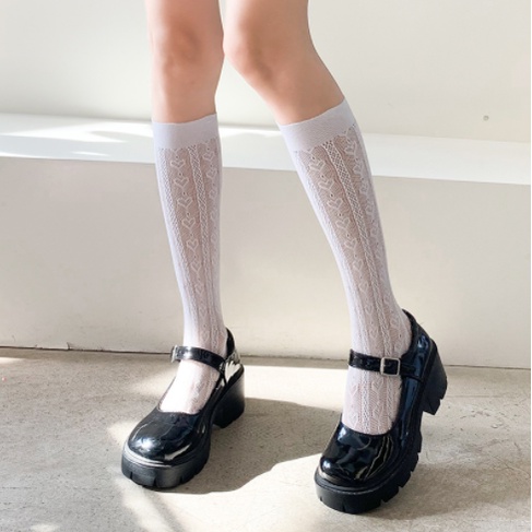 LS 20-21 Kaos Kaki SELUTUT RENDA / LOVE Transparan Cute Lolita Japan Cosplay