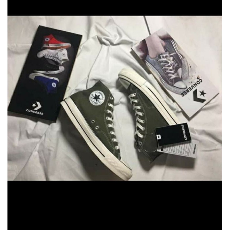 sepatu converse 70s hijau army high premium original