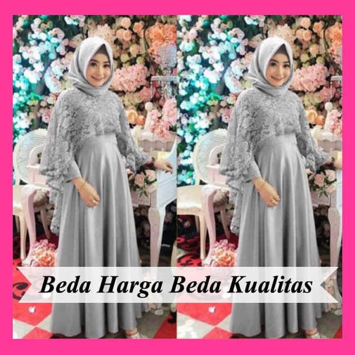 BAJU GAMIS WANITA SYARI TERBARU MAXI TIARA DRESS BRUKAT  ER-519