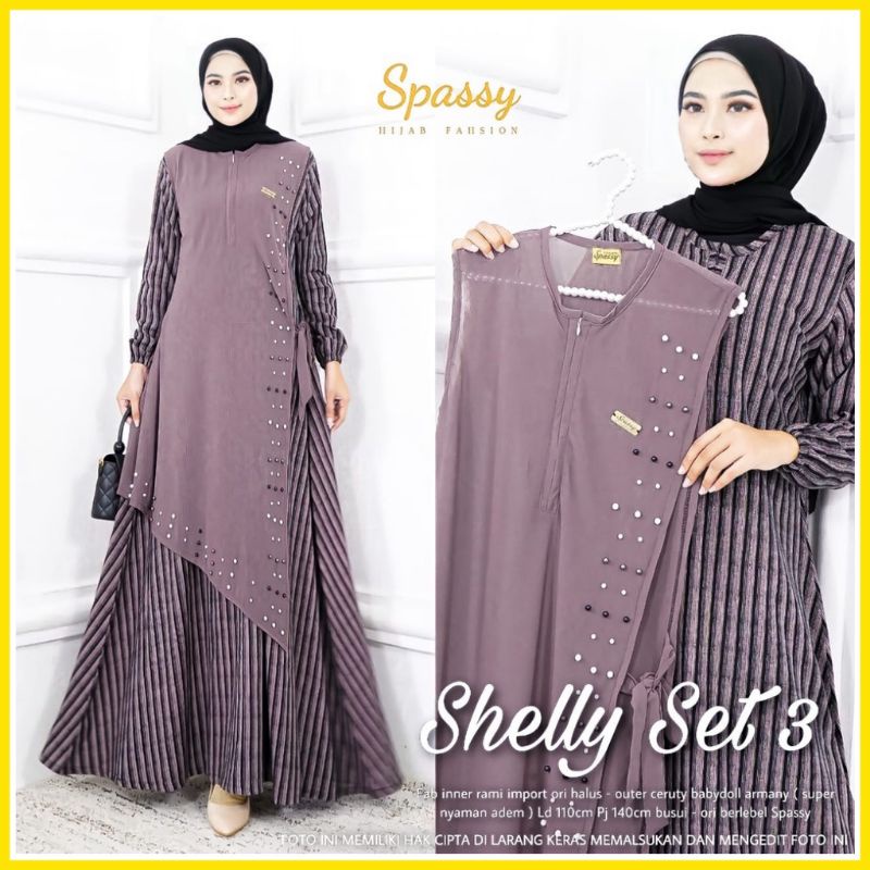 OFFICIAL STORE - SHELLY SET 3 BY SPASSY HIJAB ORIGINAL
