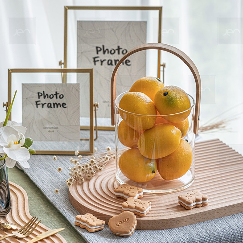 Keranjang buah Ember minuman serbaguna Glass Fruit Bucket Ice Bucket