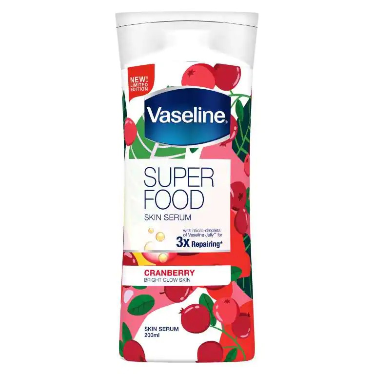Vaseline Hand Body Lotion Serum 200ml Superfood Cranberry