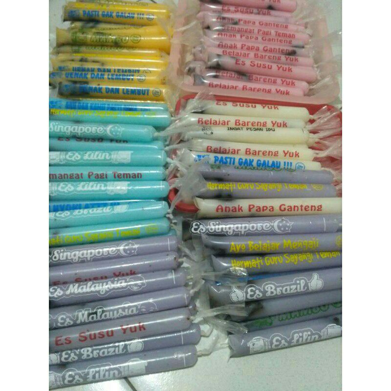 Plastik es spidol Mambo unik lucu isi 100 pcs