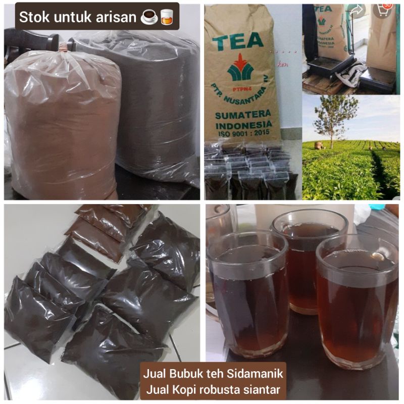 

Bubuk teh sidamanik tenis asli kemasan plastik bening 500 gram