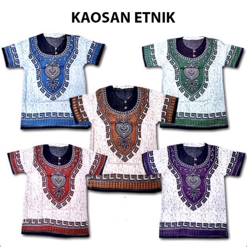 Atasan Etnik Unisex Baju Bali Motif Dashiki