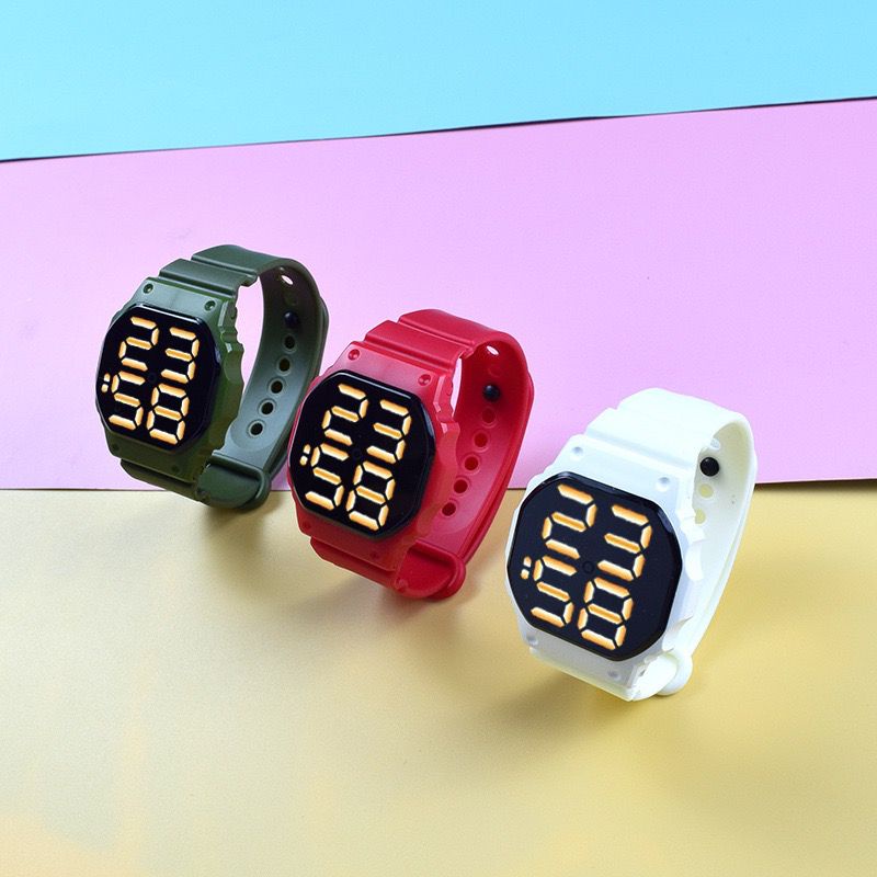 JY J026 Jam Tangan Touchscreen Unisex Tali Rubber Karet Digital LED Fashion Import