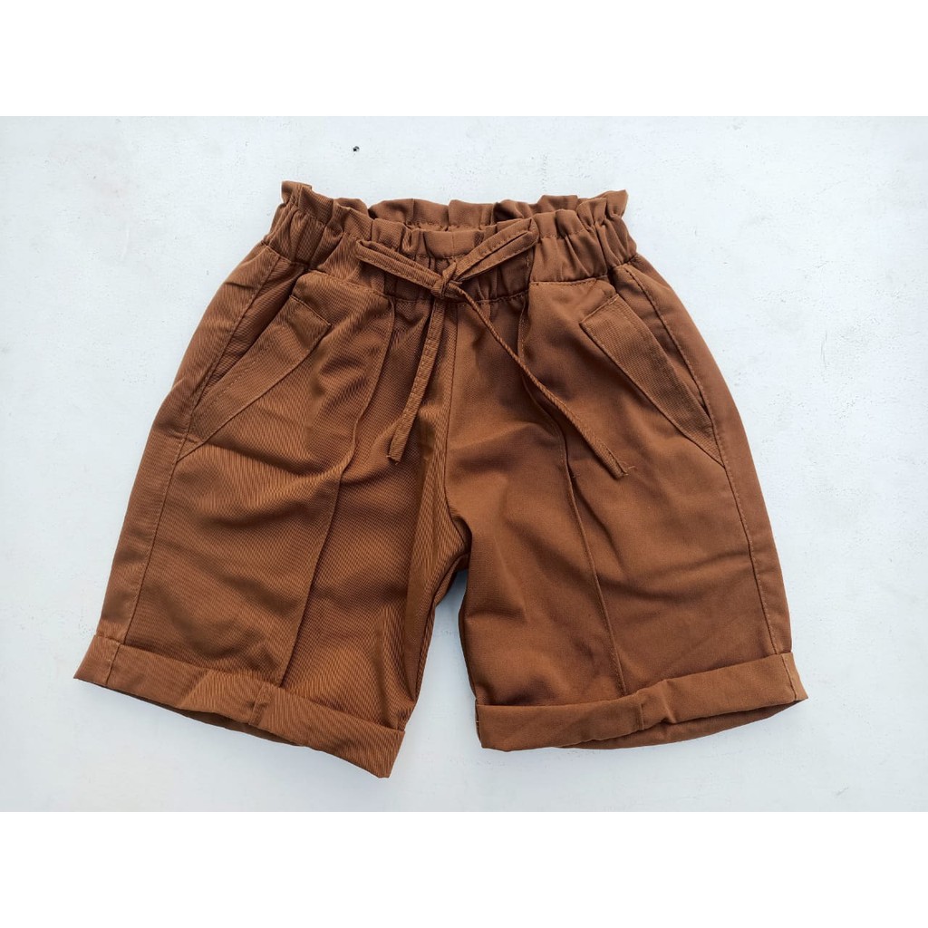 Celana pendek anak perempuan shortpants 1-13 tahun katun drill