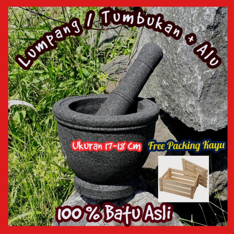 Lumpang Batu Asli - 100 % Original - 1set