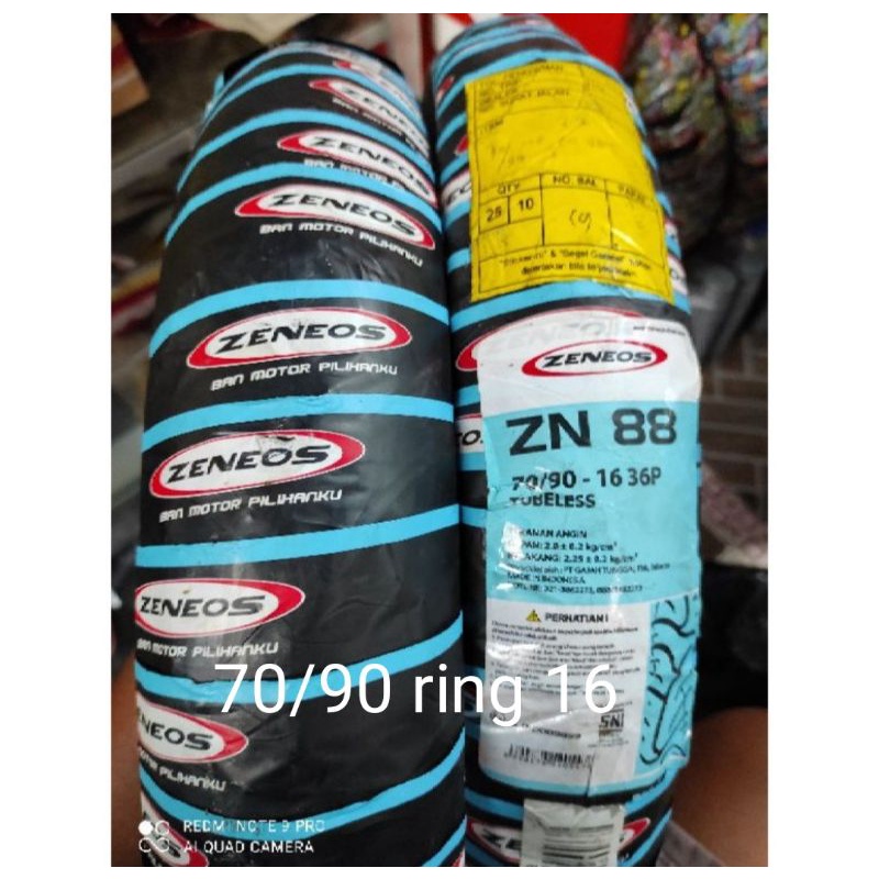 ban Zeneos Zn 88 70/90 ring 16 free pentil Yamaha Nouvo Suzuki Hayate dll