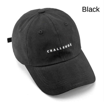 TERMURAH !! TOPI BASEBALL BORDIR SMILE / RECLUSIVE / GARIS TIGA RING LAKI PEREMPUAN-TOPI CHALLENGE HITAM