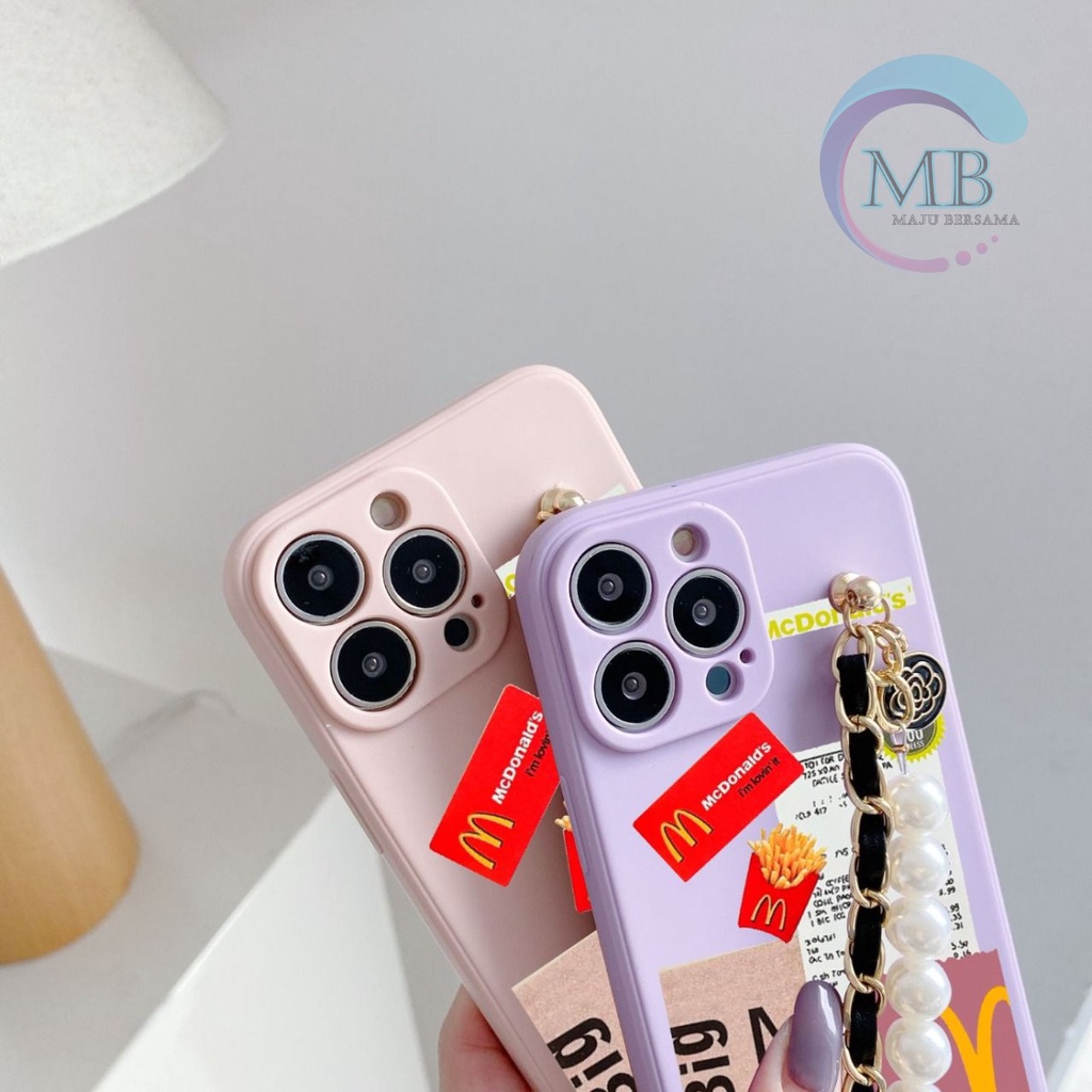 GM002 SOFTCASE MCD RANTAI MUTIARA OPPO A15S A15 A16 A37 NEO 9 A57 A39 A71 A9 A5 A52 A92 A53 A33 A54 A74 A95 A36 A76 A55 A16K A16E A57 2022 A77s A17 A17K MB3175