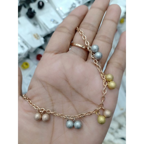 GELANG BOLA TITANIUM ROSE GOLD