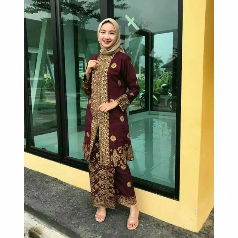 set songket palembang-baju kondangan