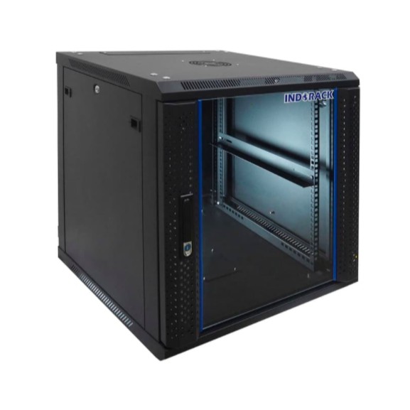 WIR6012S - 12U Wallmount Rack Depth 600mm Single Door 19&quot; - INDORACK