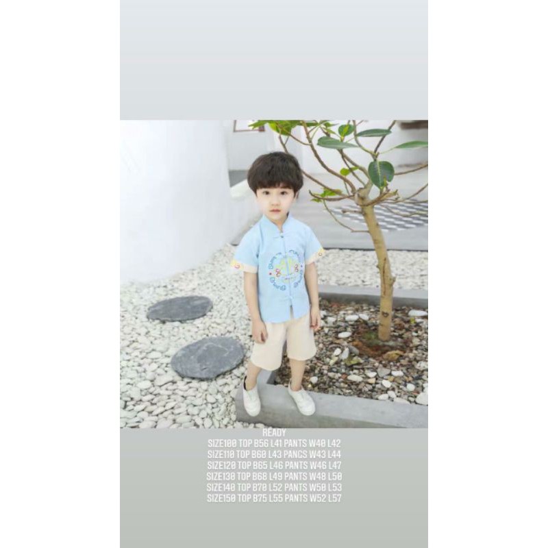 Qipao set anak laki laki READY SIZE 100/110/120/130/140/150
