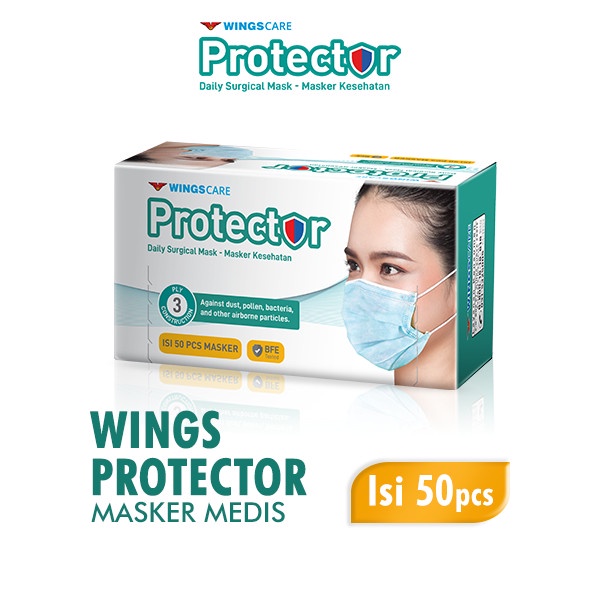 Wingscare Masker Protector 50 Pcs Biru