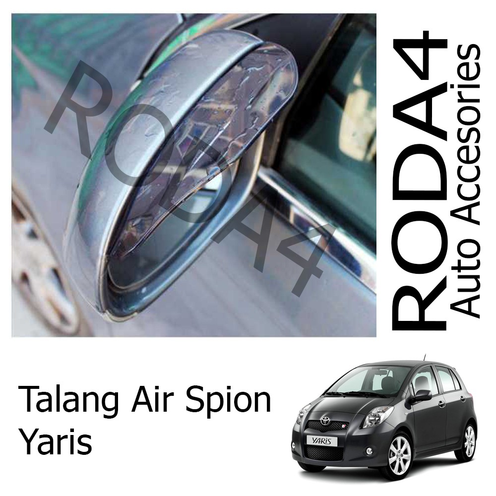 Talang Air / Mika Pelindung Spion Mobil dari Hujan (1 Set Isi 2) Yaris