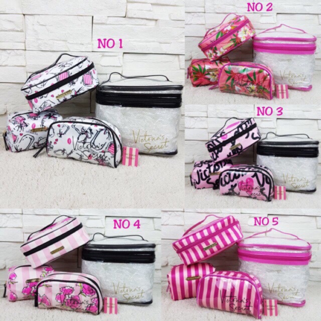 Victoria secret / vs set 4in1 case make up / pouch / makeup box / pouch makeup