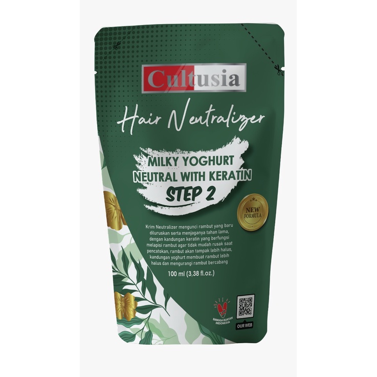 CULTUSIA HAIR STRAIGHTENING SOFT STEP 1 DAN STEP 2 SACHET@ 100 ML