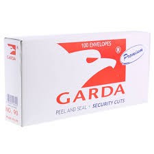 Amplop Garda no. 90 Polos Ukuran 110 x 230mm Amplop Surat Kabinet 80gsm per box