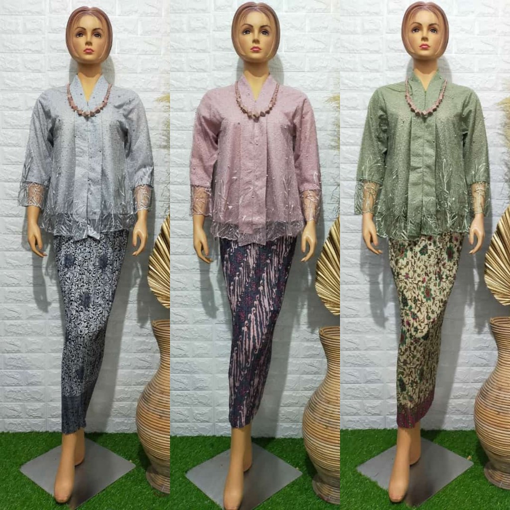 UPDATE BARU..! Setelan Kebaya Modern Wanita Muslim Tulle Varian Warna Lain nya