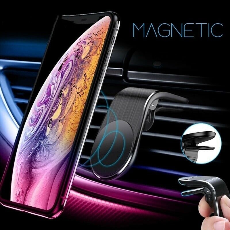 Car Holder Smartphone Air Vent Magnetic - F3 - Black