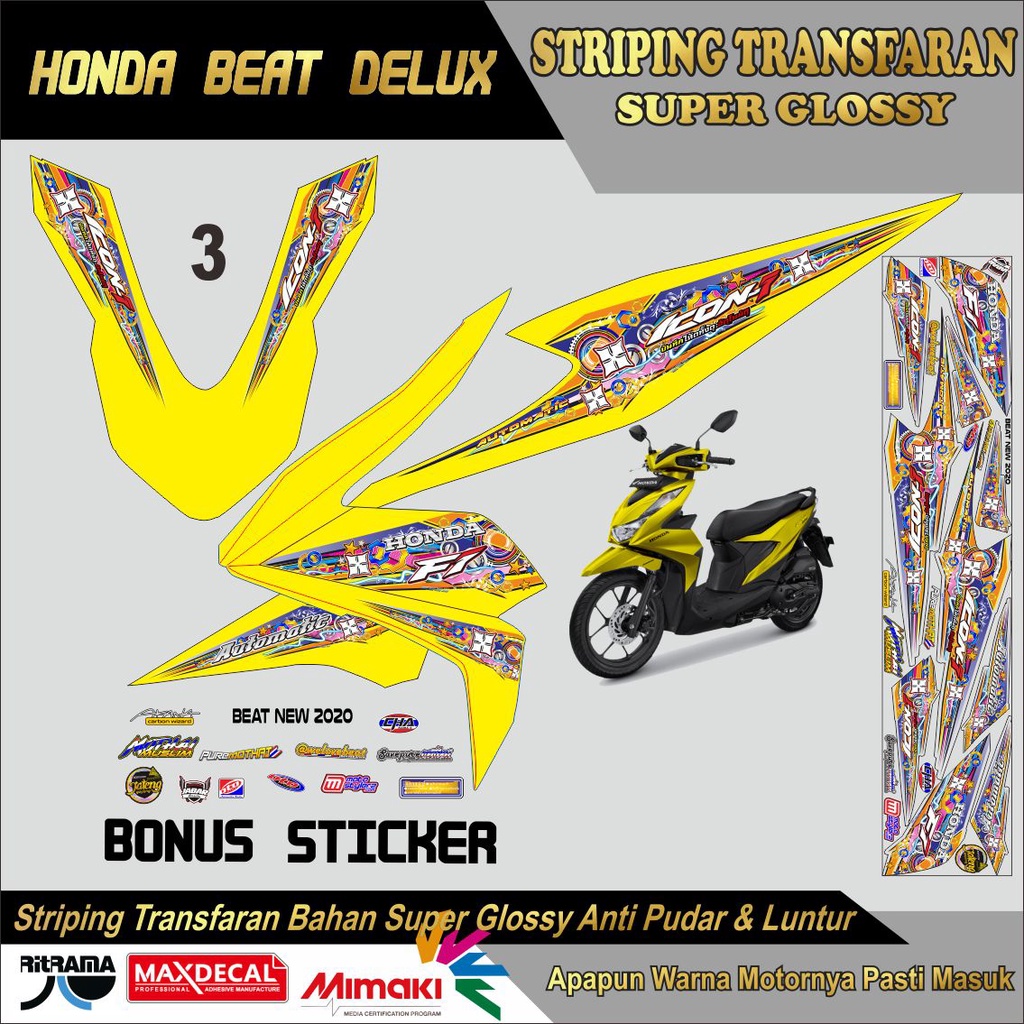 STRIPING TRANSPARAN UV GLOSY BEAT DELUK LIS BODI TRANSPRAN UV GLOSY BEAT DELUK