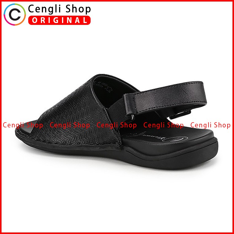 PLAYBOY SANDAL KULIT CASUAL PRIA ORIGINAL TERBARU SLINGBACK HITAM PLE4