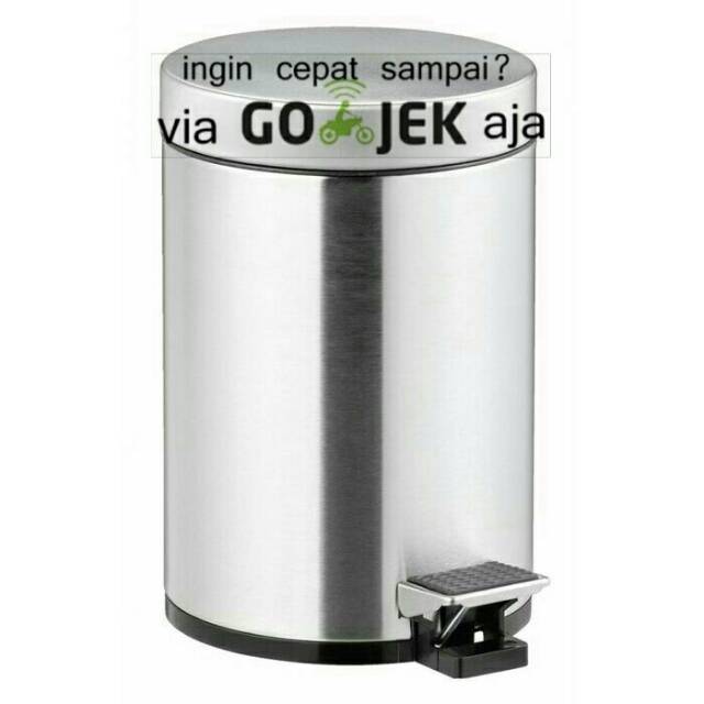 Fingerprint proof tong sampah pedal bin uk 12 liter,  41 x 25 cm