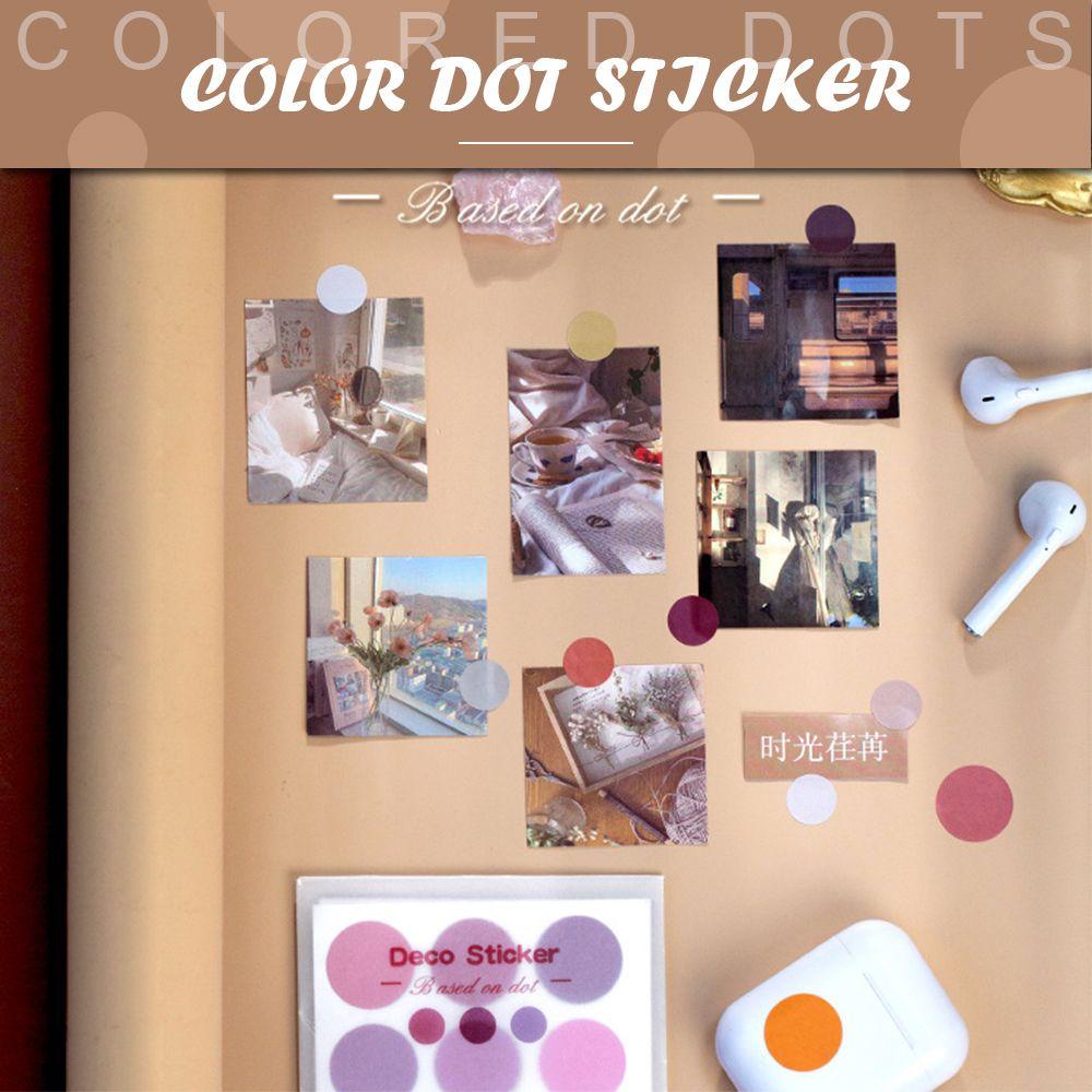R-flower Dot Sticker Natural DIY Seri Warna Scrapbooking