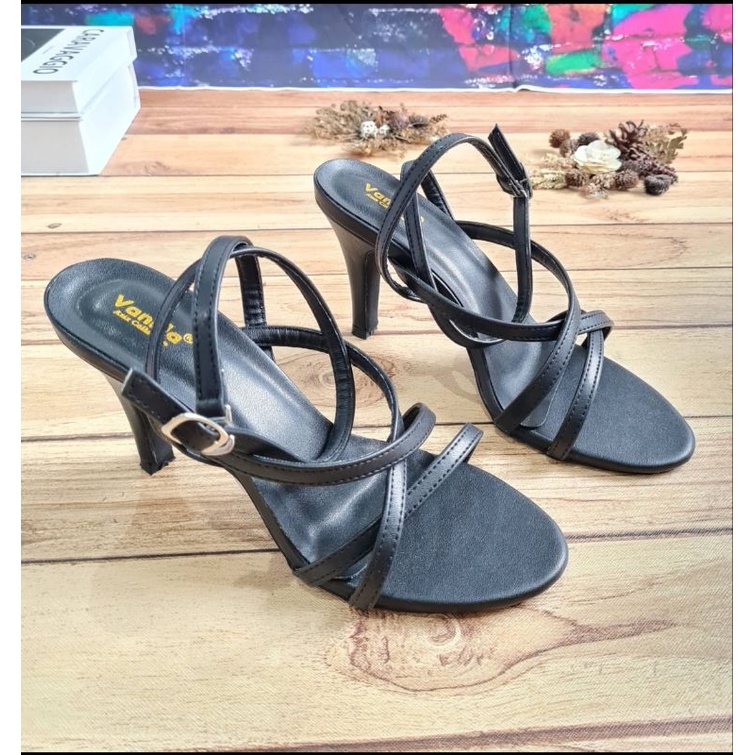 ABBUSHOES  Kf 02 higheels sendal tali  wanita 9cm