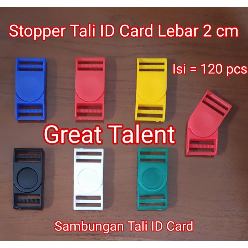 

Stopper GY 20 PP - Stoper Sambungan Tali ID Card Lebar 2cm Murah - 1 pack (isi 120 pcs)