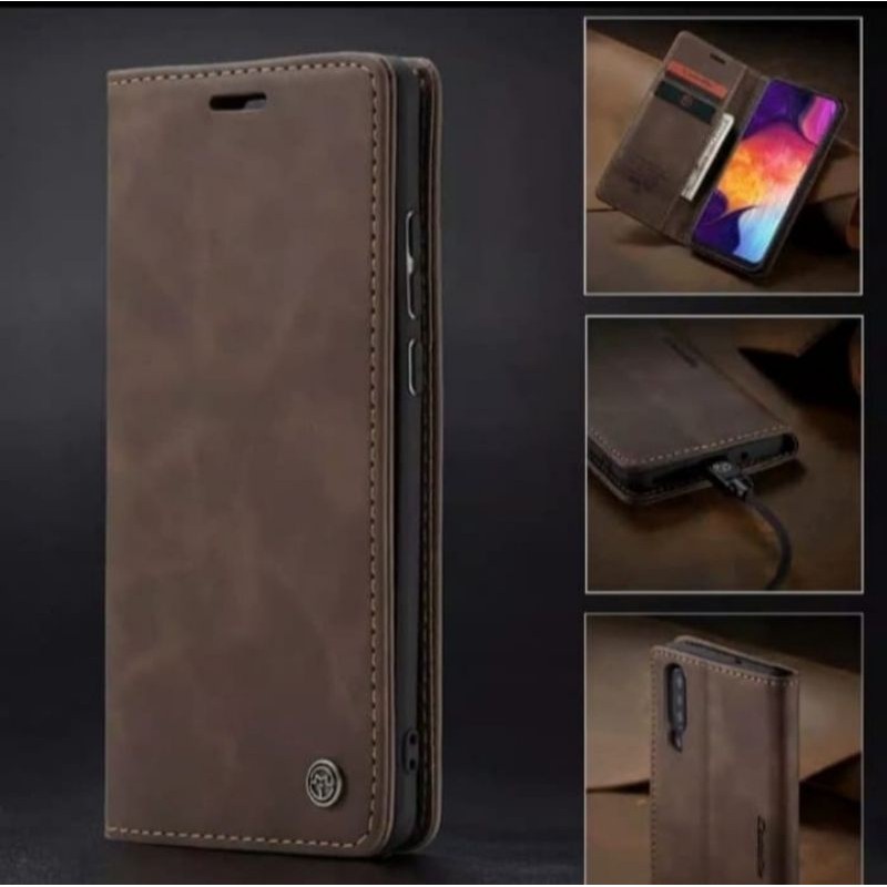 CASE CASEME SAMSUNG A20 FLIP CASE DOMPET KULIT ORIGINAL