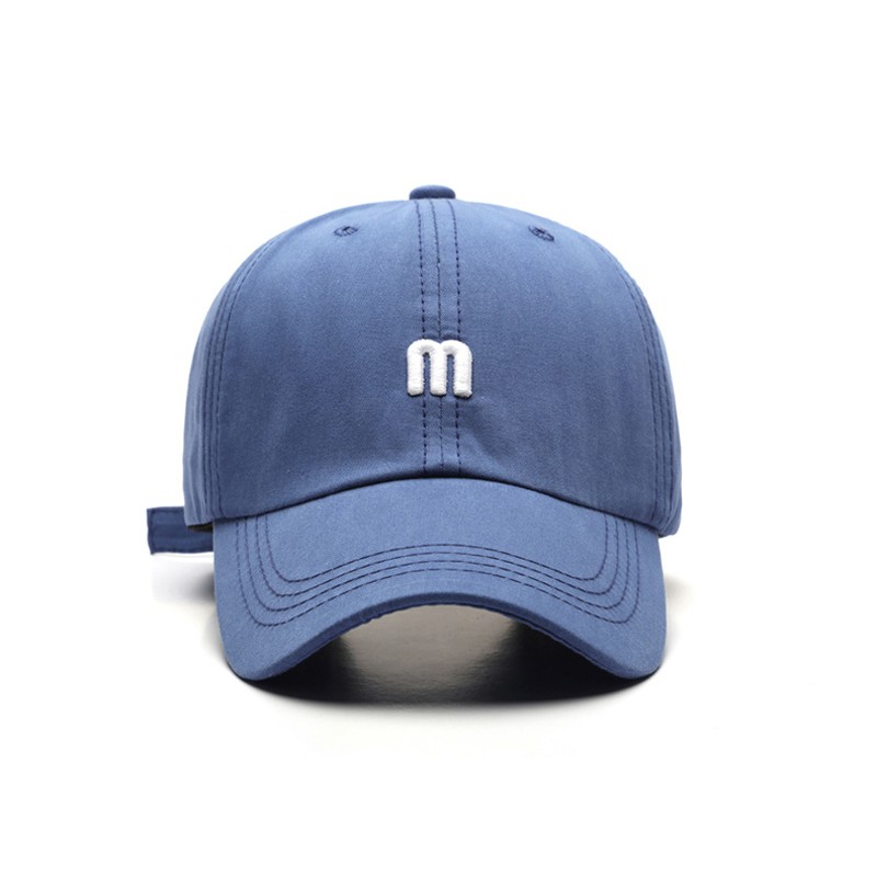 NEXTSTOP-085 Unisex Topi Baseball Pria Wanita Lembut Top M Huruf Pure Warna Nyaman Katun