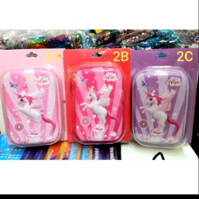 

Tempat Pensil Mirip Smiggle motif Unicorn timbul