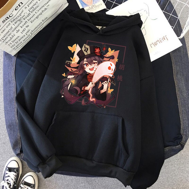 Genshin Impact Kawaii Hoodie Aesthetic Hu tao Zongli Diluc Xiao Zhan Keqing Hu tao