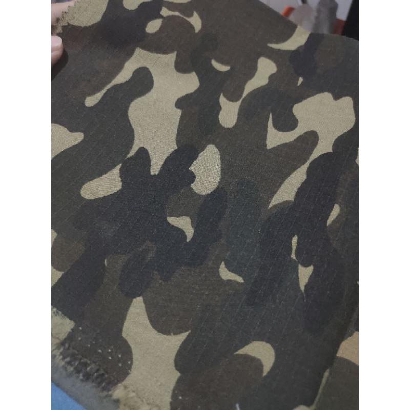 bahan kain loreng ribstop ripstok ripstop yard gulungan TR