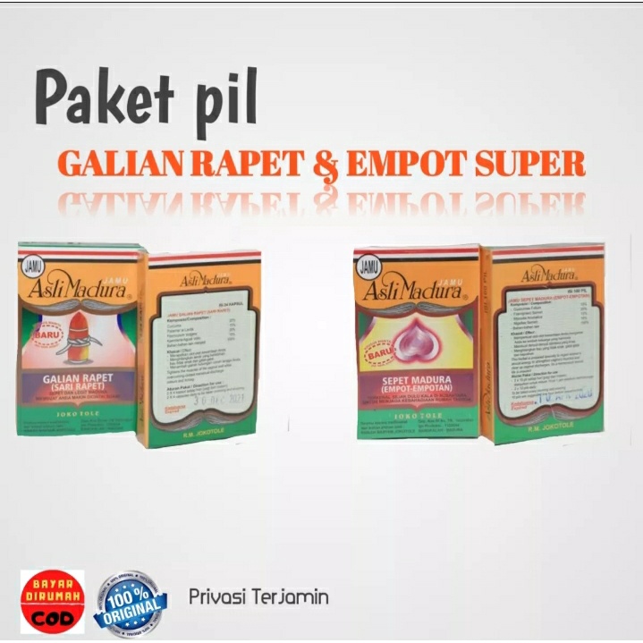 jamu galian rapet madura dan jamu sepet empot ayam super madura - Paket jamu rapet