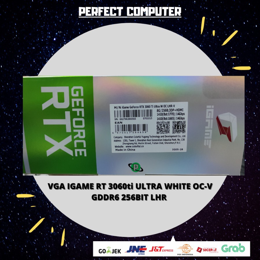 VGA IGAME RTX 3060ti ULTRA WHITE OC-V GDDR6 256BIT COLORFUL 3060Ti LHR