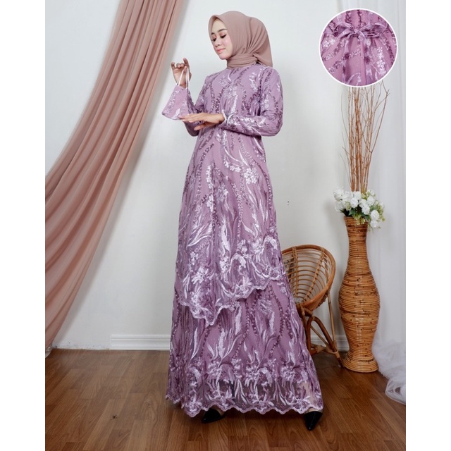 S_E>>> Gamistingkatruncing-Gamis burkat+cerutty babydol - GAMIS ASSYIFA MUTIARA PAYET - GAMIS KEBAYA