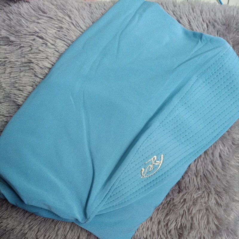 064 Mecca ORI arey hijab || jilbab instan-Biru wardah