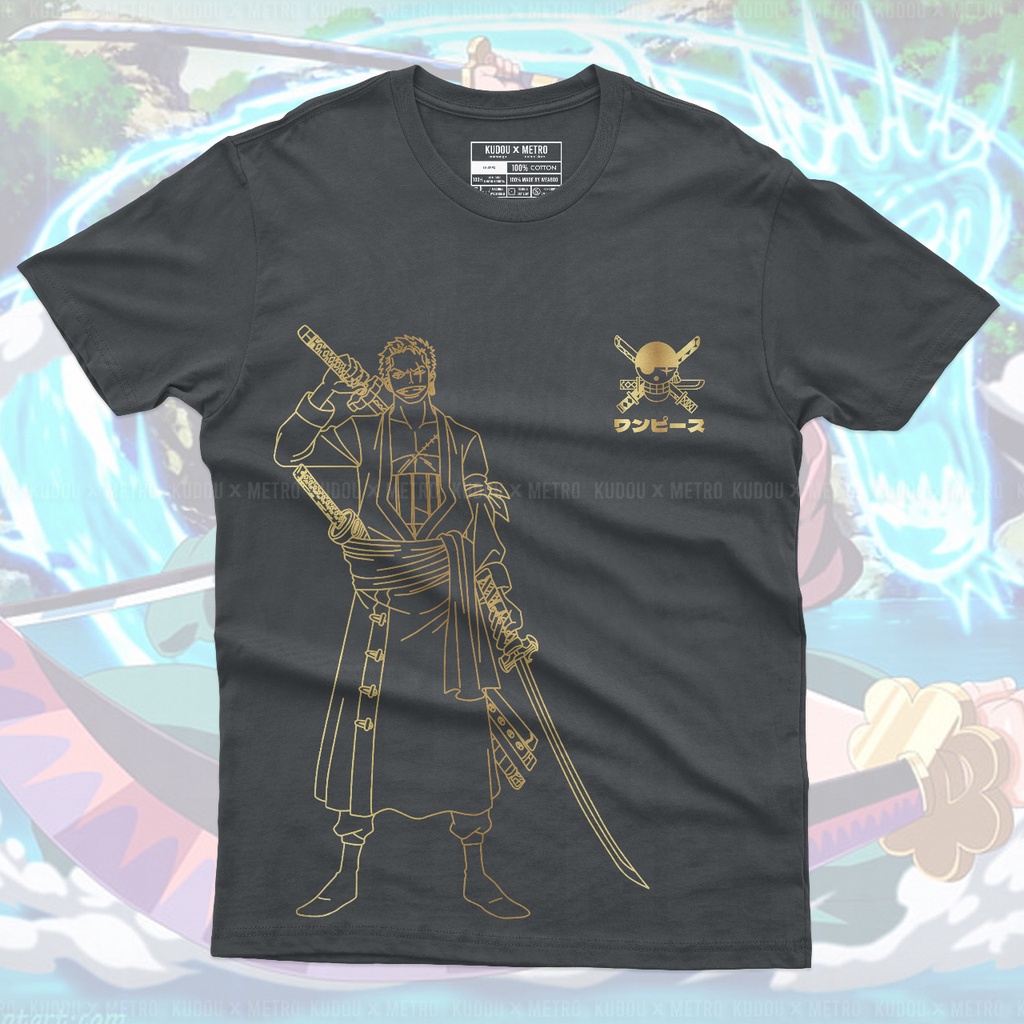 Tshirt Zoro Battle Gold Anime Manga Onepiece