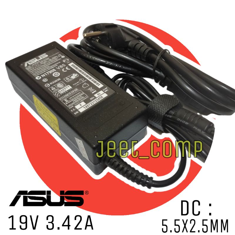Charger Casan Laptop ASUS K43 K43S K43U X45 X45A X45U X43SK A43 A43E A43U A43S 19V 3.42A Hitam