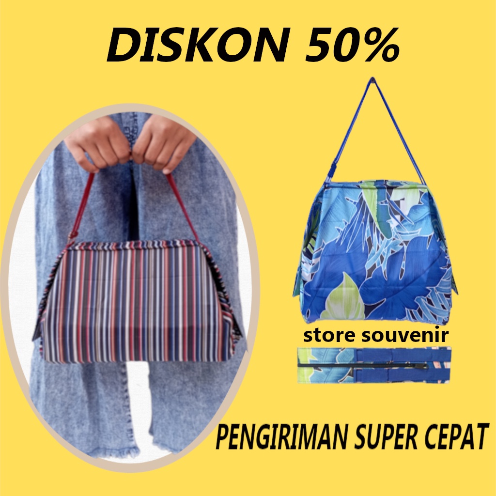 Tas LIpat Belanja/ Tas Lipat Parasut/ Tas Lipat Suvenir/ Tas Lipat Waterproof